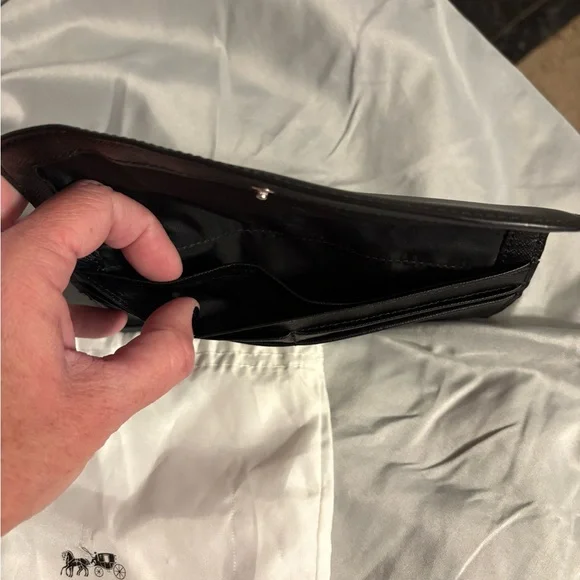 Coach Black Saffiano Leather Slim Wallet - Picture 4 of 4